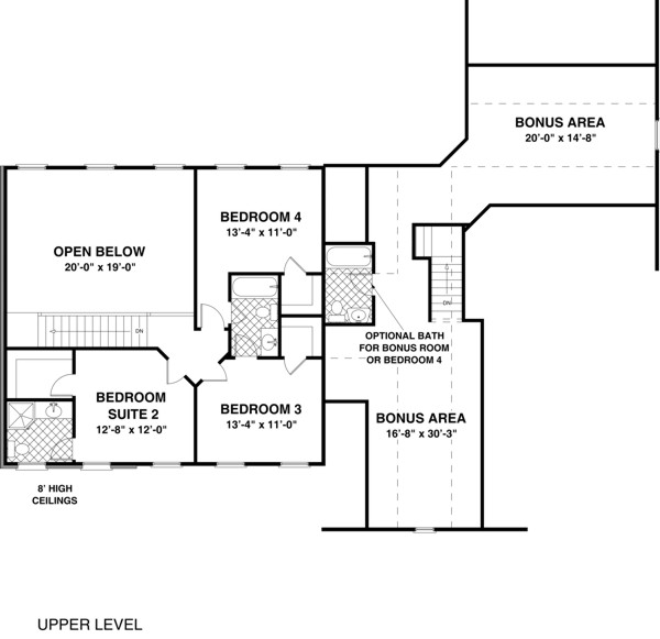 Upper Floorplan image of The Shenandoah House Plan
